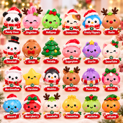 Christmas Squishy Advent Calendar - 24 Mystery Surprises
