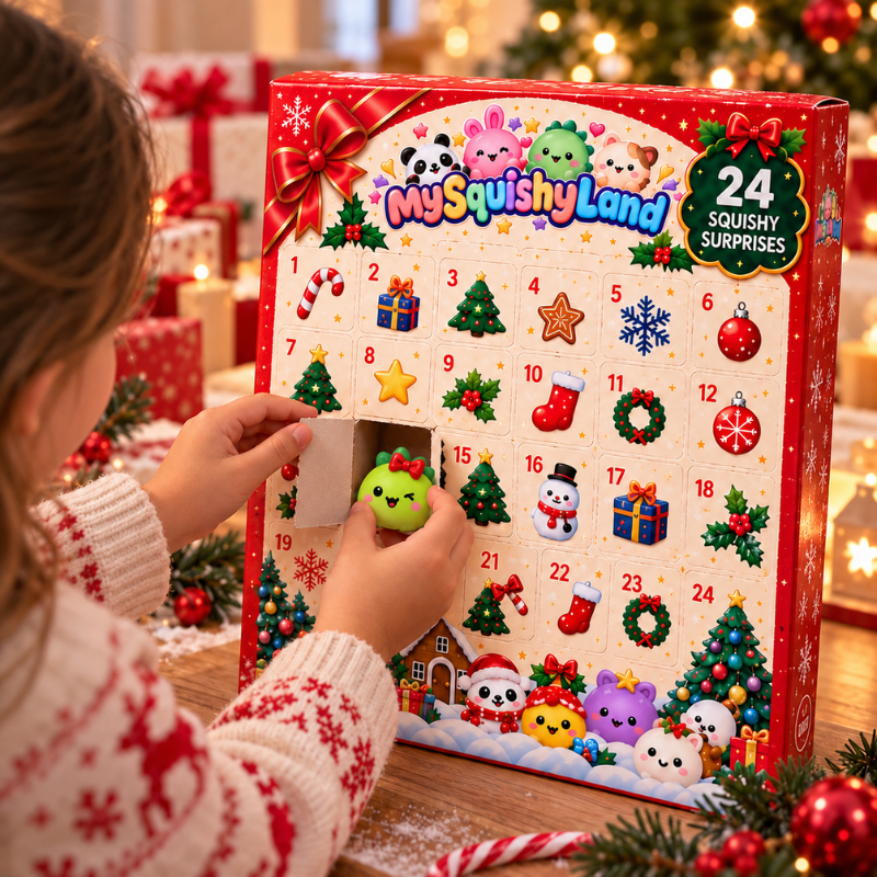 Christmas Squishy Advent Calendar - 24 Mystery Surprises